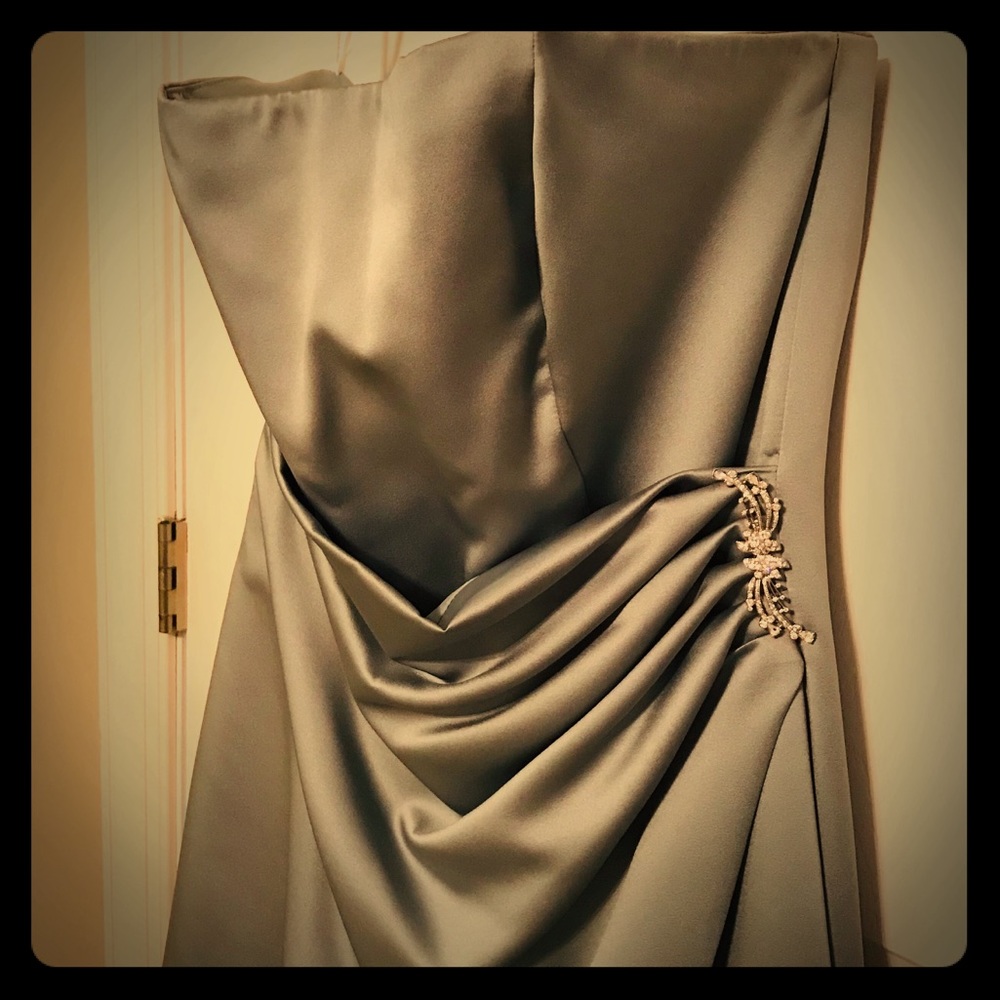 David’s Bridal Meadow Strapless formal gown sz 16p
